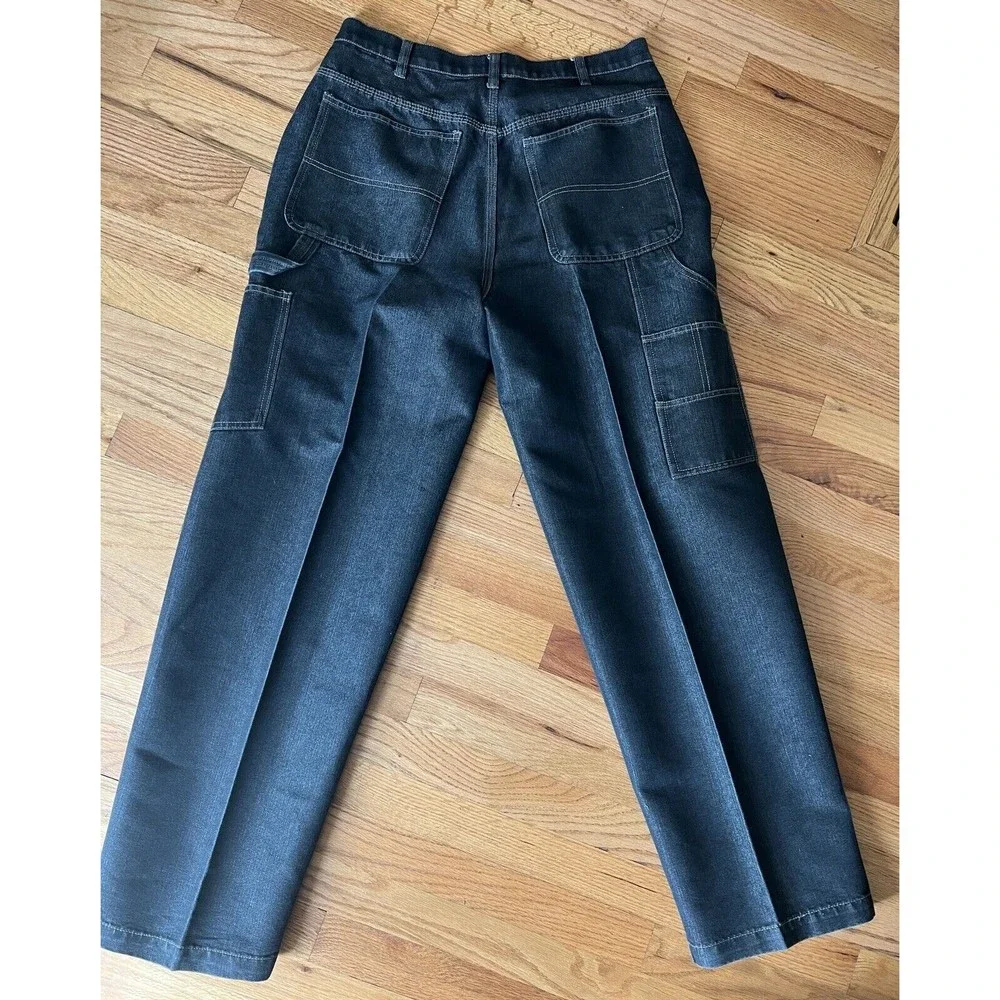 OTB One Tough Brand  Denim Cargo Jeans Skate Mens 34 X 32 Blue Baggy - Picture 2 of 7